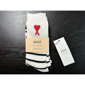 AMI Paris Alexandre Mattiussi Socks Embroidered Logo EU 36-41 Unisex RRP110